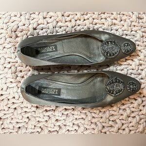 Badgley Mischka Charcoal Embellished Flats